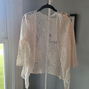 M/L cream lace cardigan